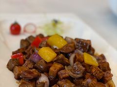 黑椒菌香雪花牛肉-世贸万锦大酒店·江南春中餐