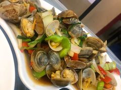 姜葱炒花甲-覃记海鲜美食餐厅