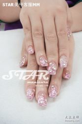 粉色闪烁银河-STAR美甲店