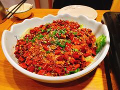 麻辣猪脑-丁记盐蘸牛肉·新杭菜(河东路店)