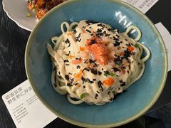 炙烤明太鱼籽野生虾仁拌面-里面·Noodlology(机电院店)