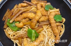 Crispy Pork and Potato Noodles