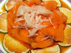 柚子香水柠檬生腌熟醉新疆三文鱼-原志优秀食材·匠心料理·海胆主题(金亿广场店)