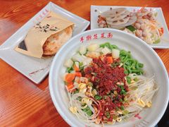 油泼面-手擀菠菜面(西康路店)