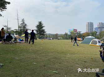 超级大的草坪可以带娃尽情撒欢，也可以露营扎帐篷