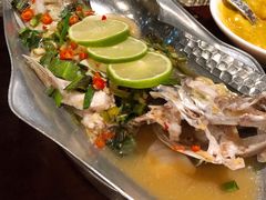 柠檬汁蒸鲈鱼-食肆&Fourteen(武林夜市店)