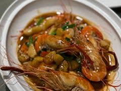 姜葱家烧风味大虾-朴墅(西湖青芝坞店·杭帮菜·家宴.14年的店)