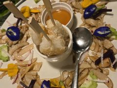 烤糯米团和烤杏鲍菇-Meena Rice Based Cuisine