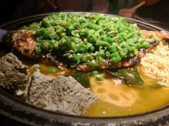 翡翠青椒烤黔鱼-烤匠麻辣烤鱼(环球中心店)