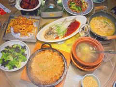 铁板蒜蓉虾-小菜园新徽菜(阜阳颍州万达店)