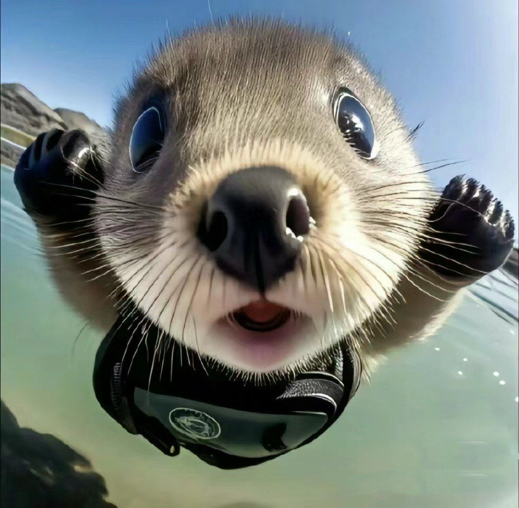 可爱海獭宝宝