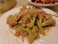 菜花炒鲜鱿鱼-广东胜利宾馆西关粤中餐厅