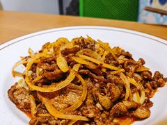 蒜泥茄子配烤肉-纳鲁孜·新疆特色餐厅(上海悦荟广场店)