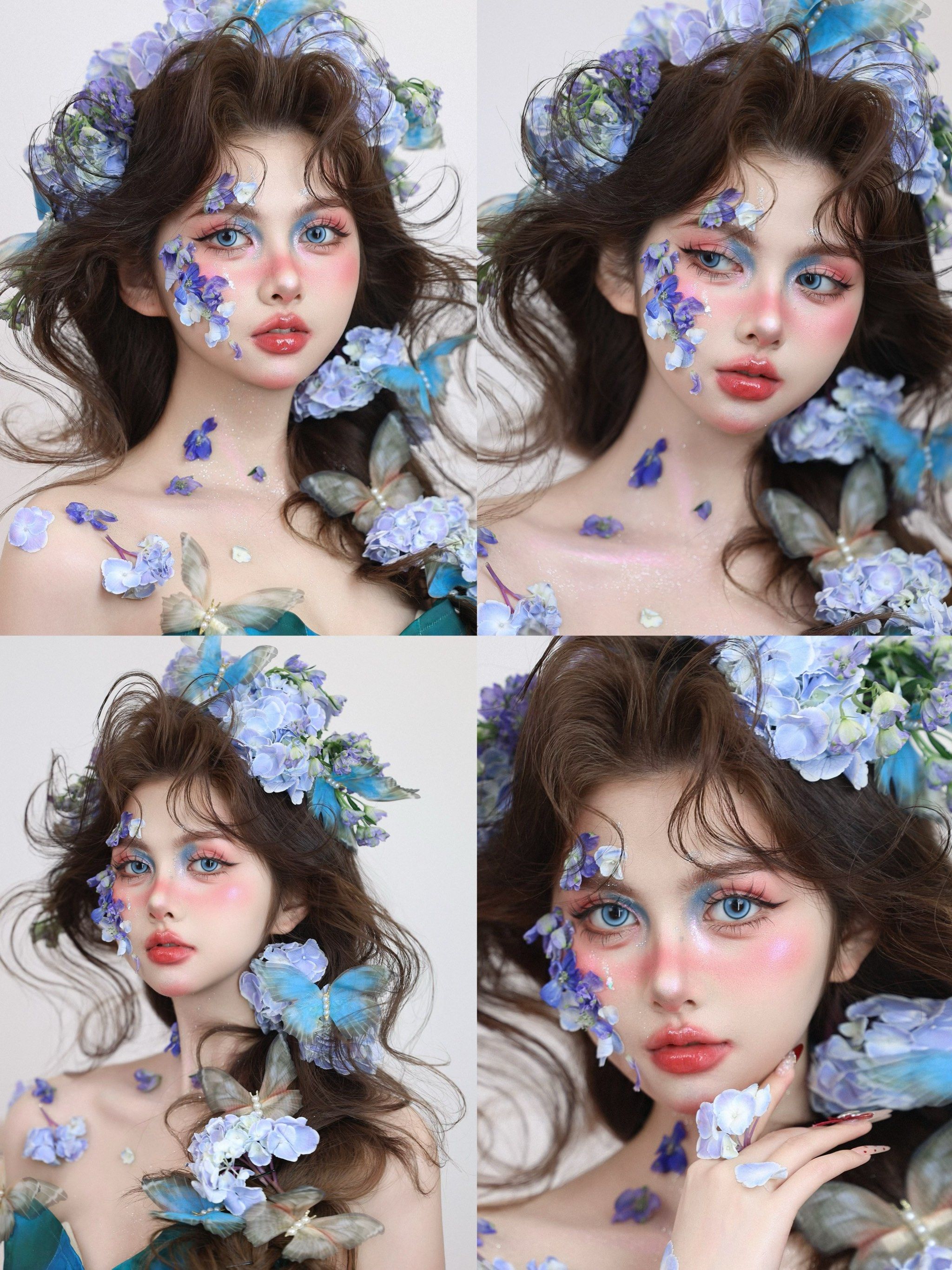 森系|氛围感|幼态|花仙子
/
少女精美的妆造
掀起了一场蝴蝶
