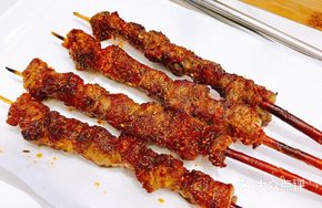 Special Lamb Skewers on Red Willow Branches