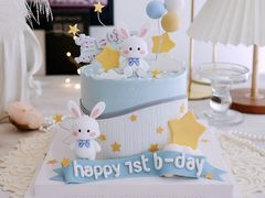 -咖咖熊蛋糕定制·英国蓝风车动物性淡奶油