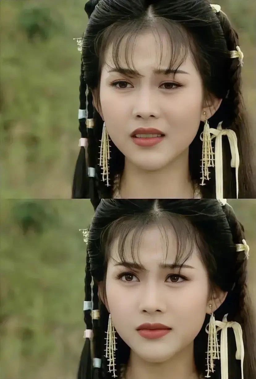 蔡少芬的美,在年轻的时候,真的是非常的水灵,她的发型就是需要有点