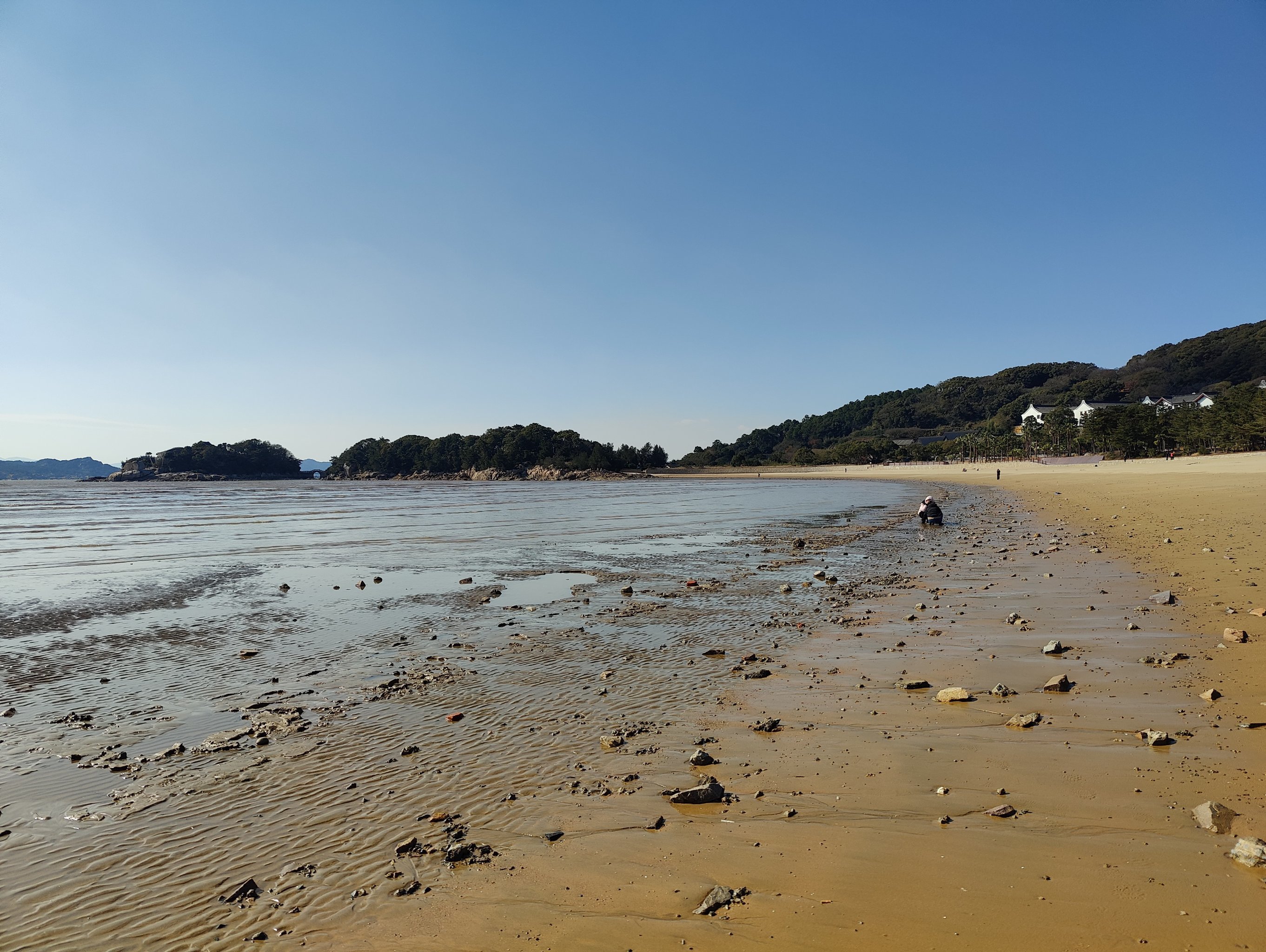 普陀山金沙,离码头最近的一片沙滩