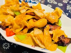 野生竹耳炒肉-禾悟农·农家私房菜