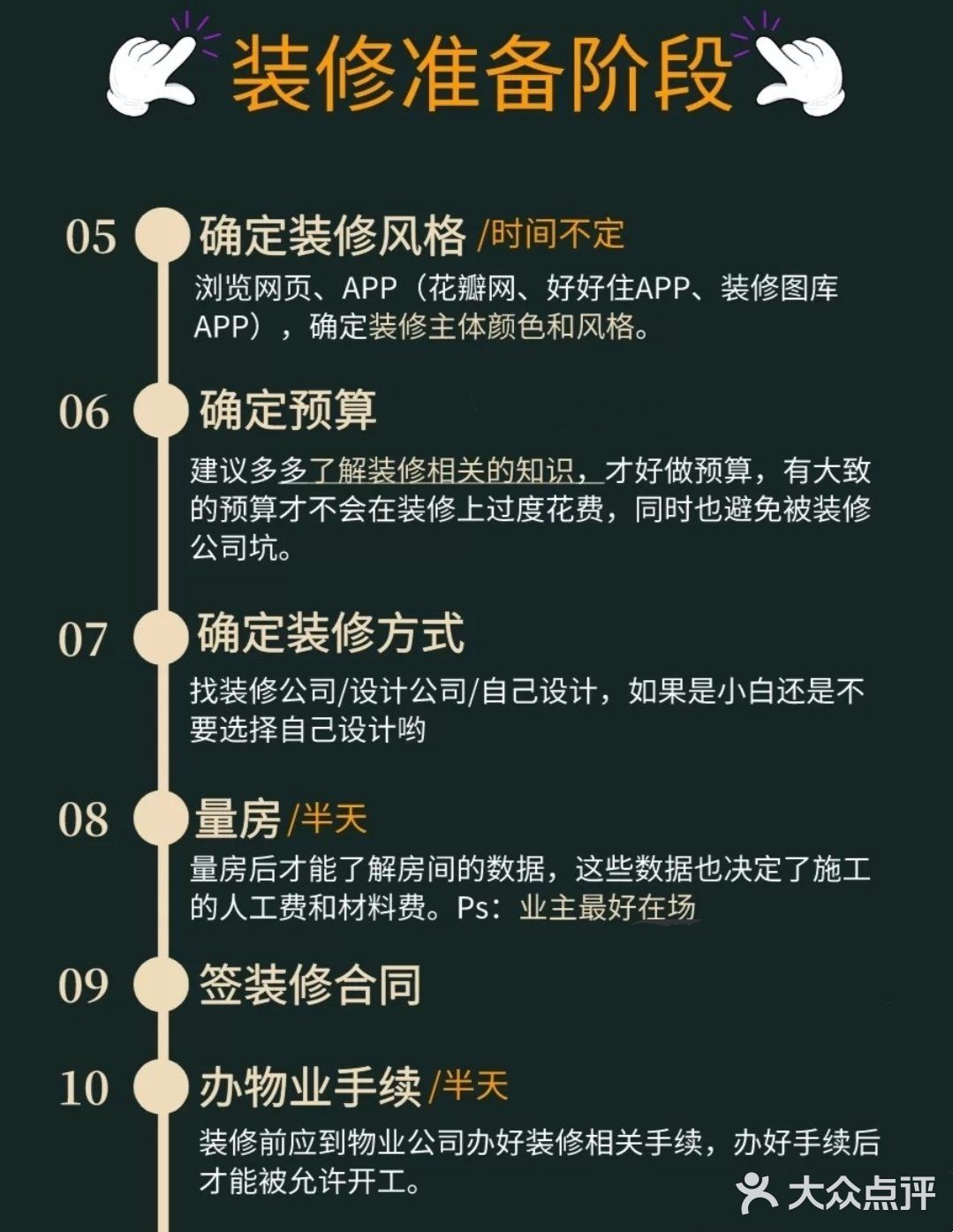 宝藏！骨灰级装修流程图→从毛坯房到新家