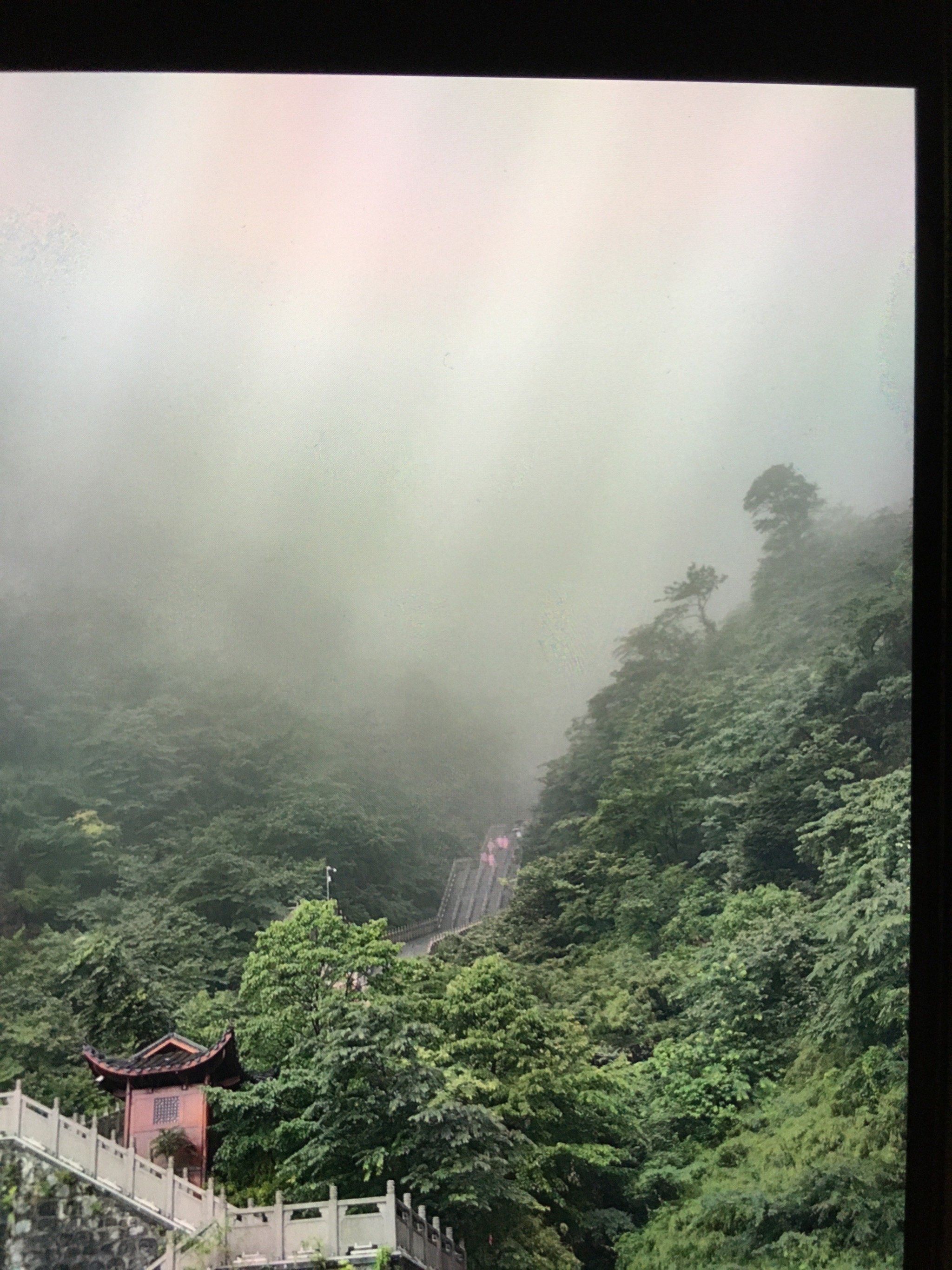 烟雾缭绕中的大山像是仙境一样,太美了