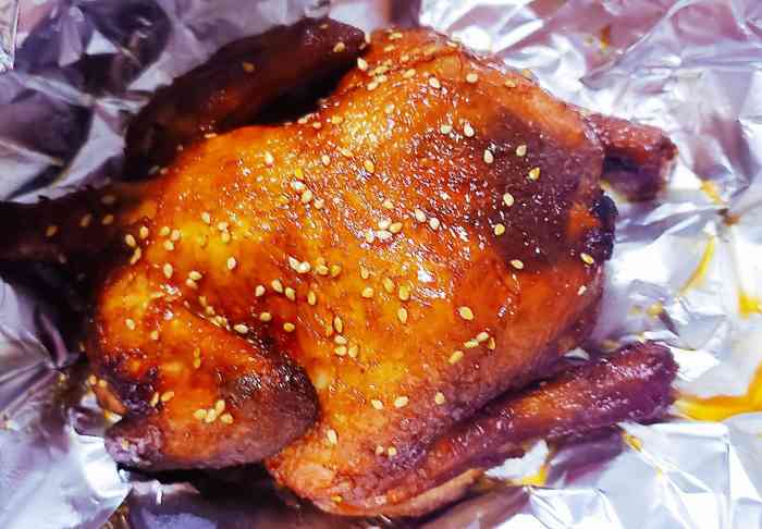 炸鸡遇上烤鸡-"手撕鸡味道不错强烈推荐前台美女也很热情还.