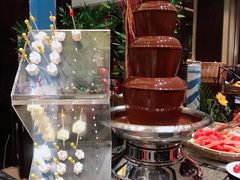 巧克力喷泉-北京希尔顿逸林酒店-逸轩西餐厅-自助餐厅