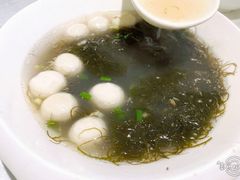 南澳头水紫菜手工鱼丸汤-后田海鲜餐厅(南澳香湖湾店)
