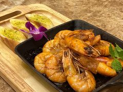橄榄油炒大虾-魅力边城旋转餐厅