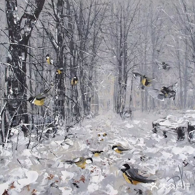 用刮刀作画，这位是高手！[礼花][礼花][礼花]