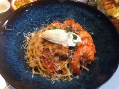 鲜茄茸大虾配马斯卡朋意大利面-BE BRIGHT KITCHEN(正佳广场店)