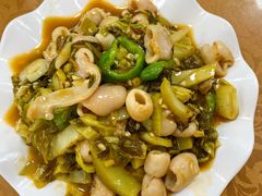 酸菜炒大肠-苏记农家菜馆