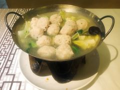 自制猪肉鱼丸蔬菜砂锅-宏玲餐厅(四川南路店)