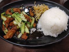 糖醋排条盖浇饭-老盛兴汤包馆(临汾店)