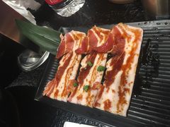 调味猪五花-九田家黑牛烤肉料理(中北镇店)