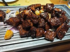 铁板黑椒牛肉粒-我家福厨(万达中餐厅店)