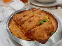 鸡扒焗意粉-喜莲咖啡