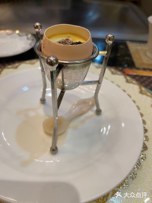 丹鼎铁板料理鹅肝鱼子酱蒸蛋图片