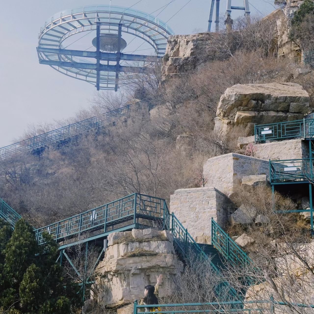 汤河湿地公园玻璃栈道图片