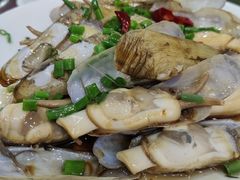 姜葱炒蛏子-红灯笼龙凤饭店(宁波老字号店)