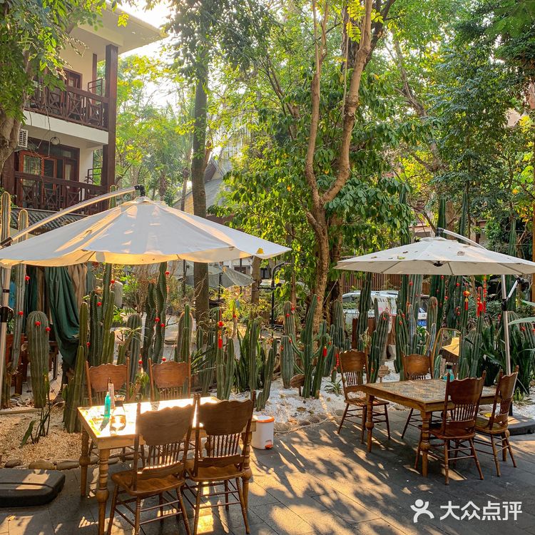 假装在清迈🌴版纳这家花园餐厅太美了