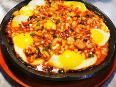 石板虾仁鸡蛋-韩仁阁米肠汤饭(韩乐坊店)