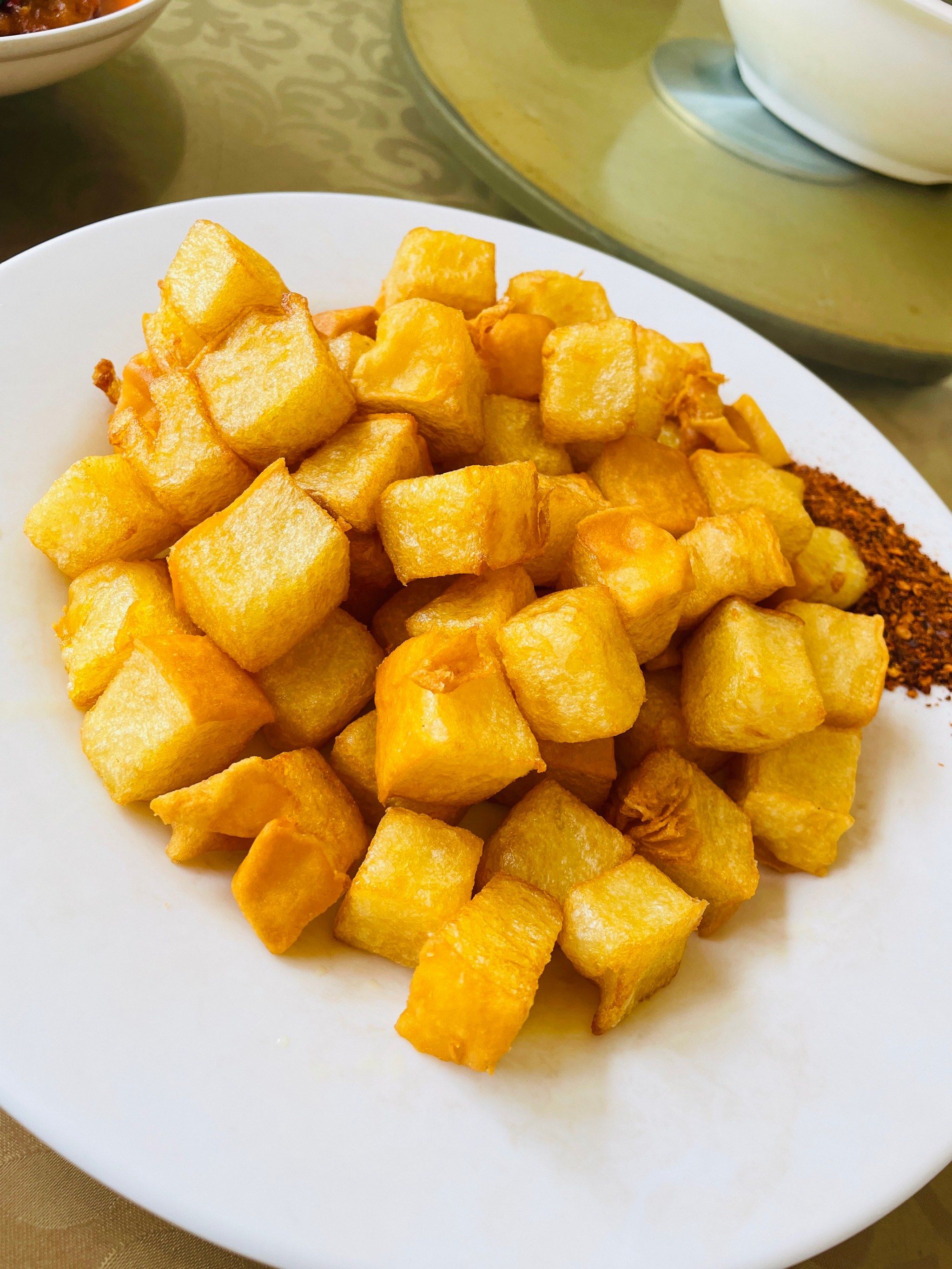 第一次吃云南特色的油炸豌豆粉❗️