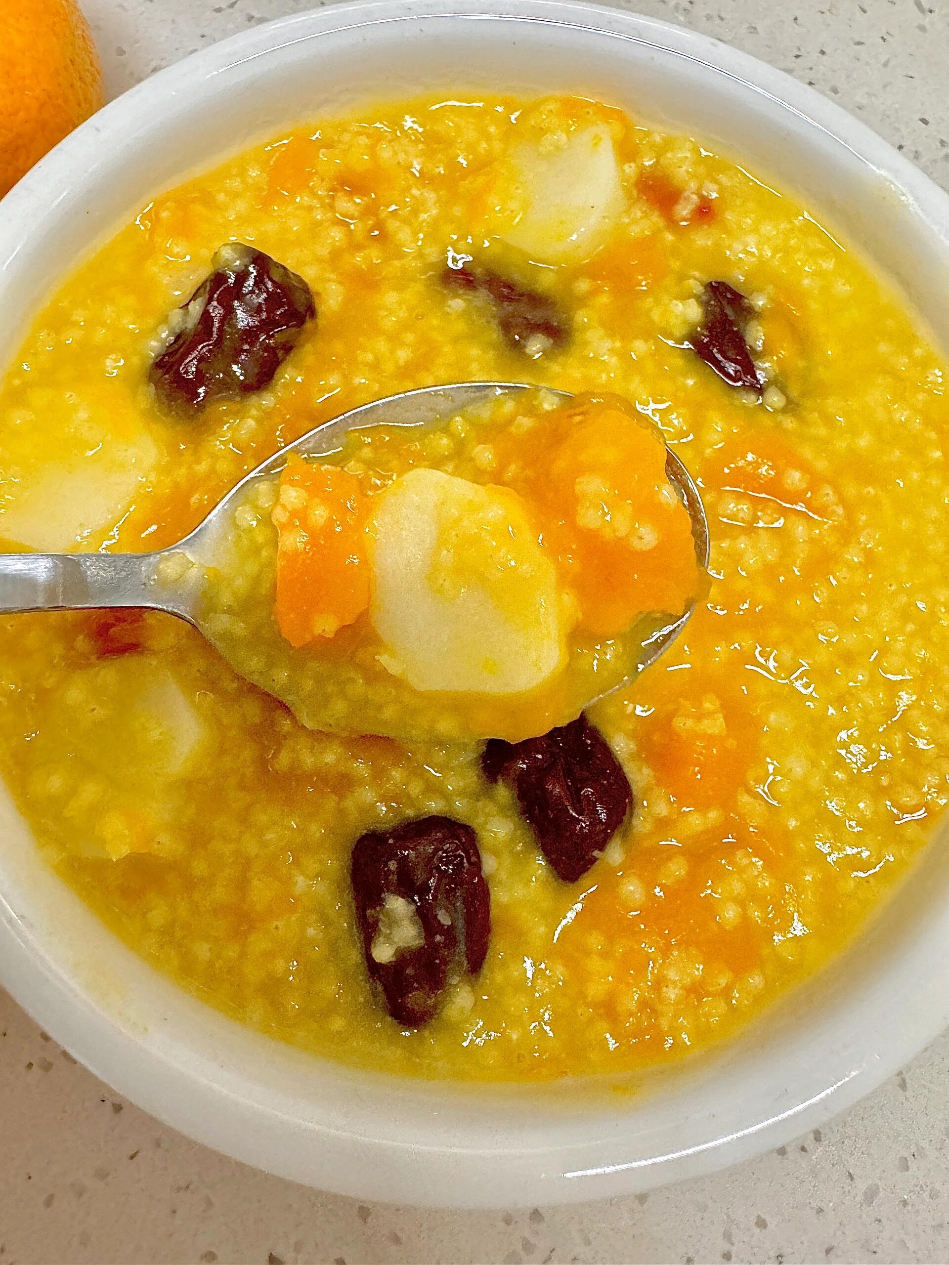 南瓜山药小米粥,暖胃又养颜