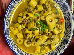 野笋炒雪菜肉沫-国生茶庄·地道农家菜团建活动