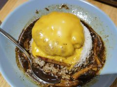 芝士牛肉汉堡咖喱饭-红小满休闲餐厅(十全街店)