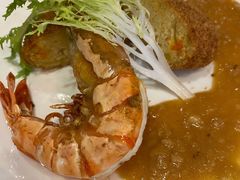 烤虾配蟹肉饼-德大西餐社(云南南路店)