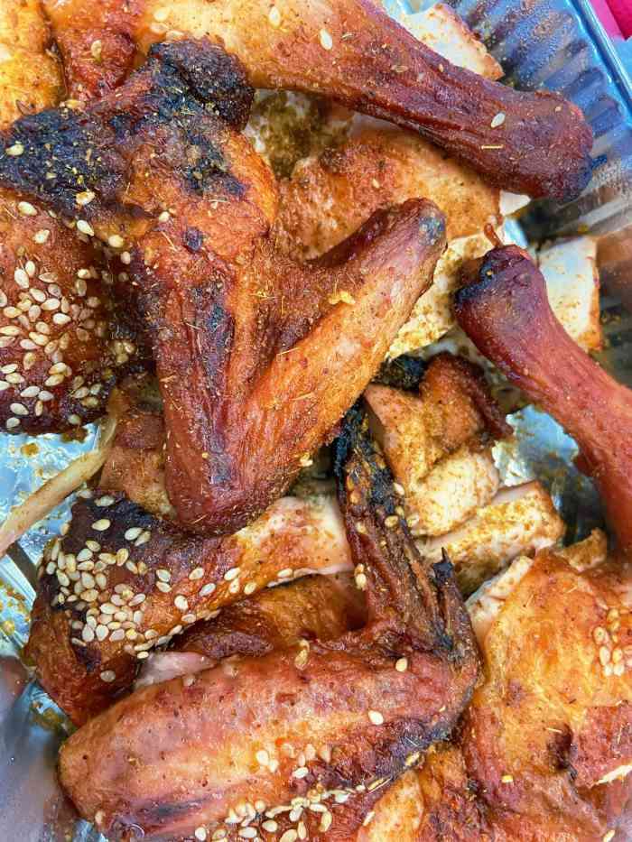 蒙古嗯客·手撕烤鸡碳烤肉(张江店)-"点的是外卖,没有去店里吃.