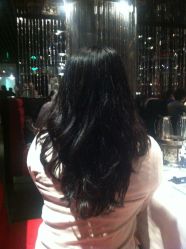 中午烫完，晚饭时候的背面照~-DRG达人馆造型