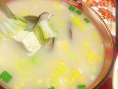鸡汤小白菜煮榆林豆腐-西贝(上海中心店)